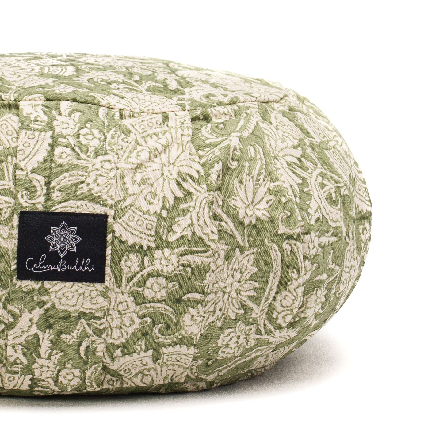 Round Meditation Cushion ~ New Gaia-Block Printed, Zafus-xo