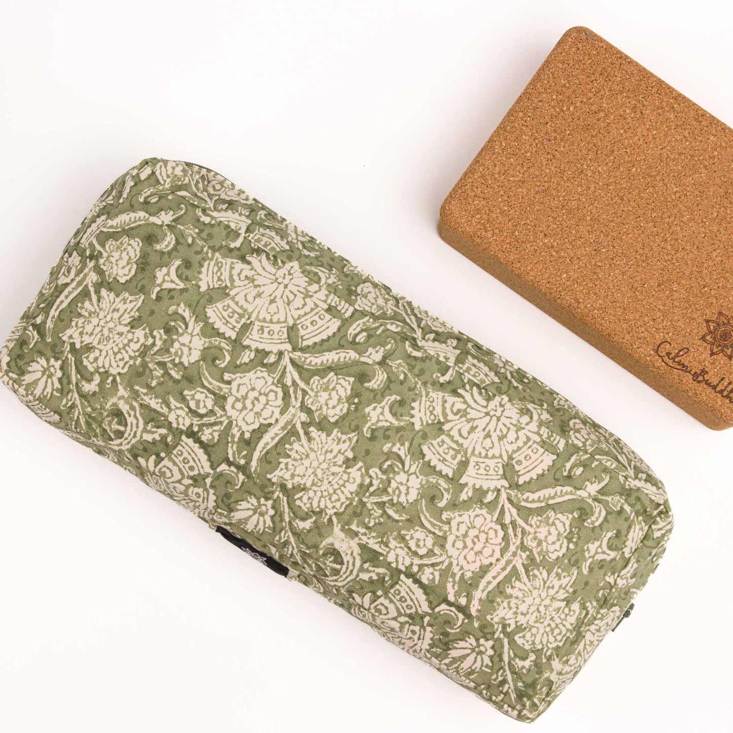 Travel Yoga Bolster ~ New Gaia Block Printed, karna, Travel Bolsters -xo