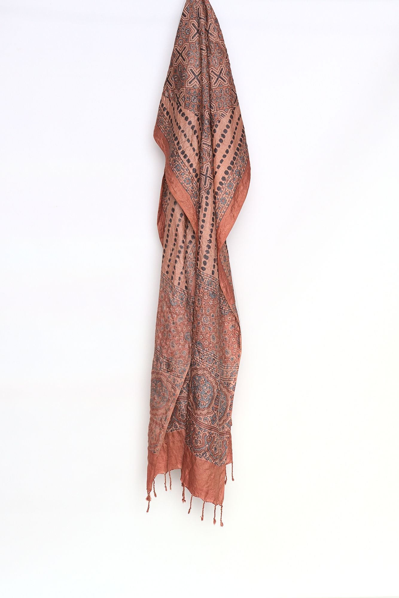 Madder root wild silk natural dye scarf-Gifts, Scarves-xo