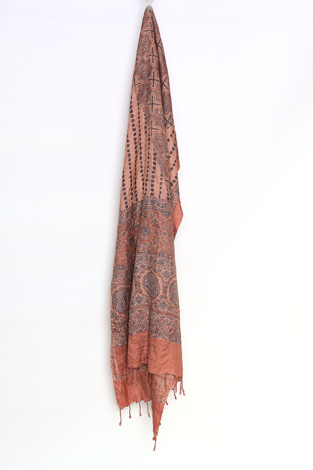 Madder root wild silk natural dye scarf-Gifts, Scarves-xo