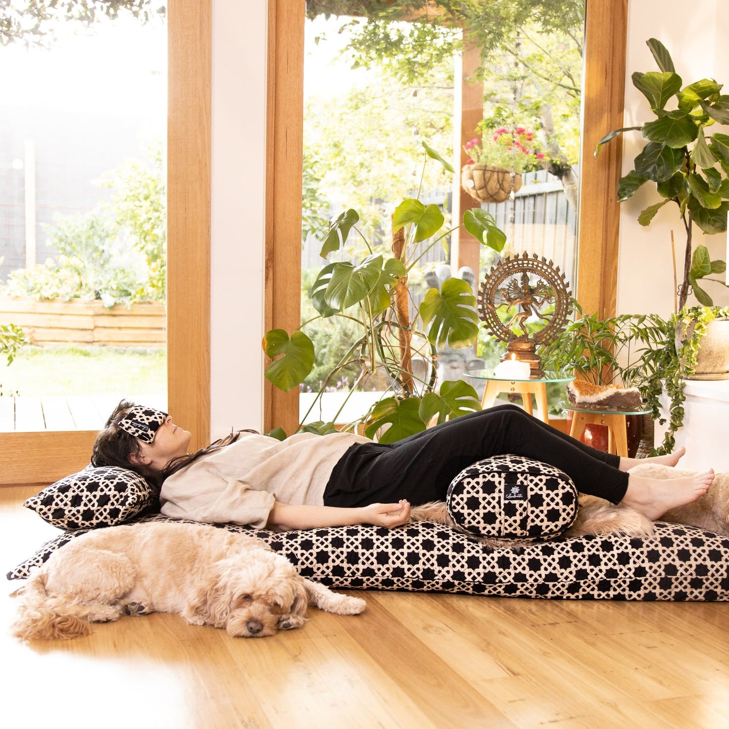 Akasha - Yoga Nidra and Meditation Futon Block Printed, Futons -xo