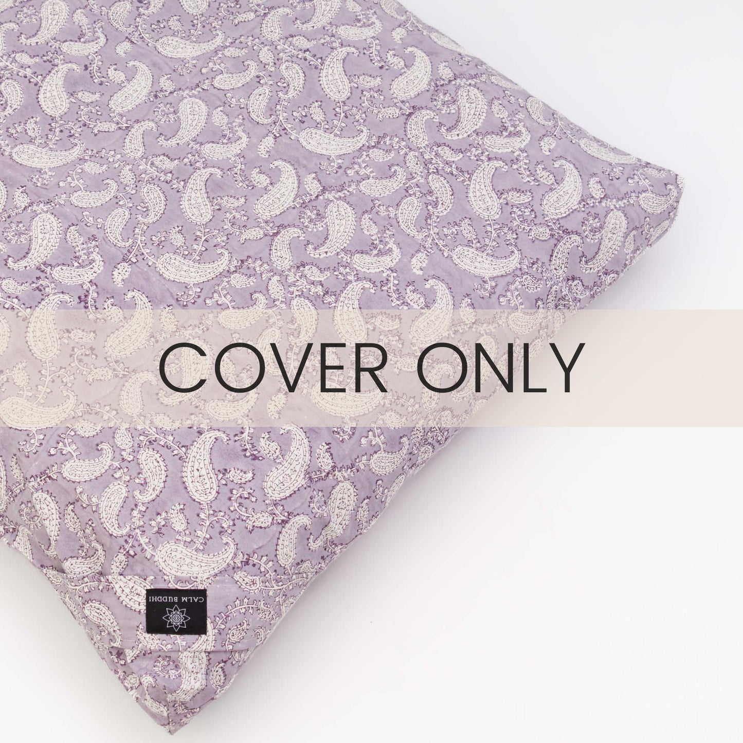 Ananda Paisley Zabuton Meditation Cushion Ananda, Block Printed, karna, Zabutons -xo