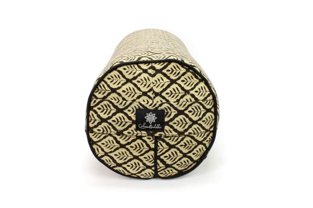 
                  
                    Black leaf round yoga bolster-Yoga Bolster-Block Printed, Round Bolsters-
                  
                