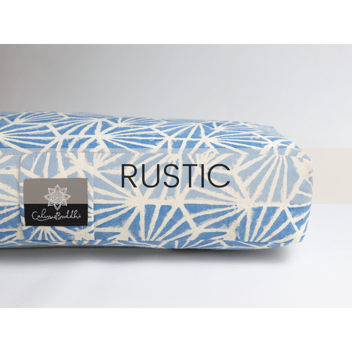 Travel Yoga Bolster~ Blue fan-Yoga Bolster-Block Printed, Travel Bolsters-