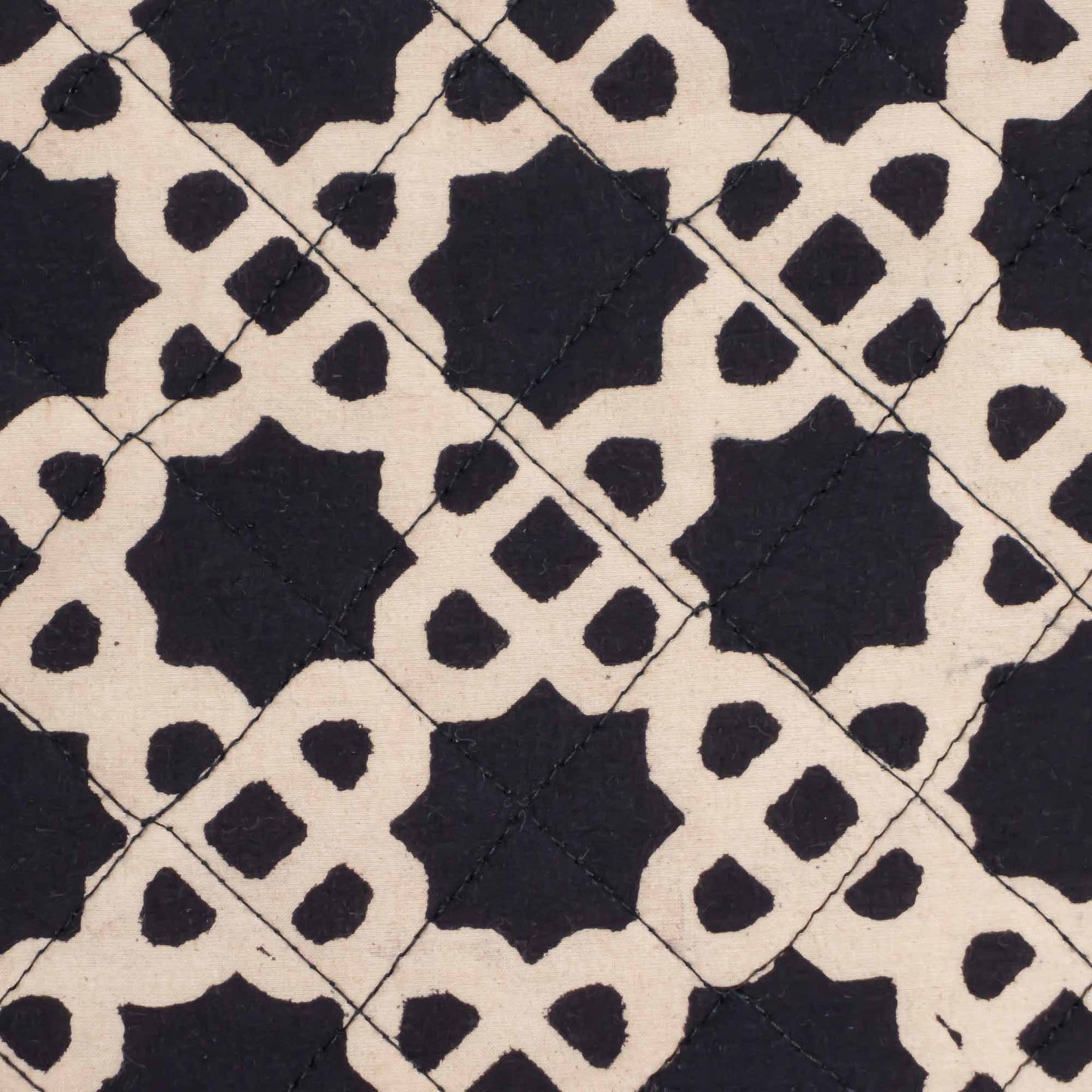 Crescent Meditation Cushion - Akasha Block Printed, Crescents -xo