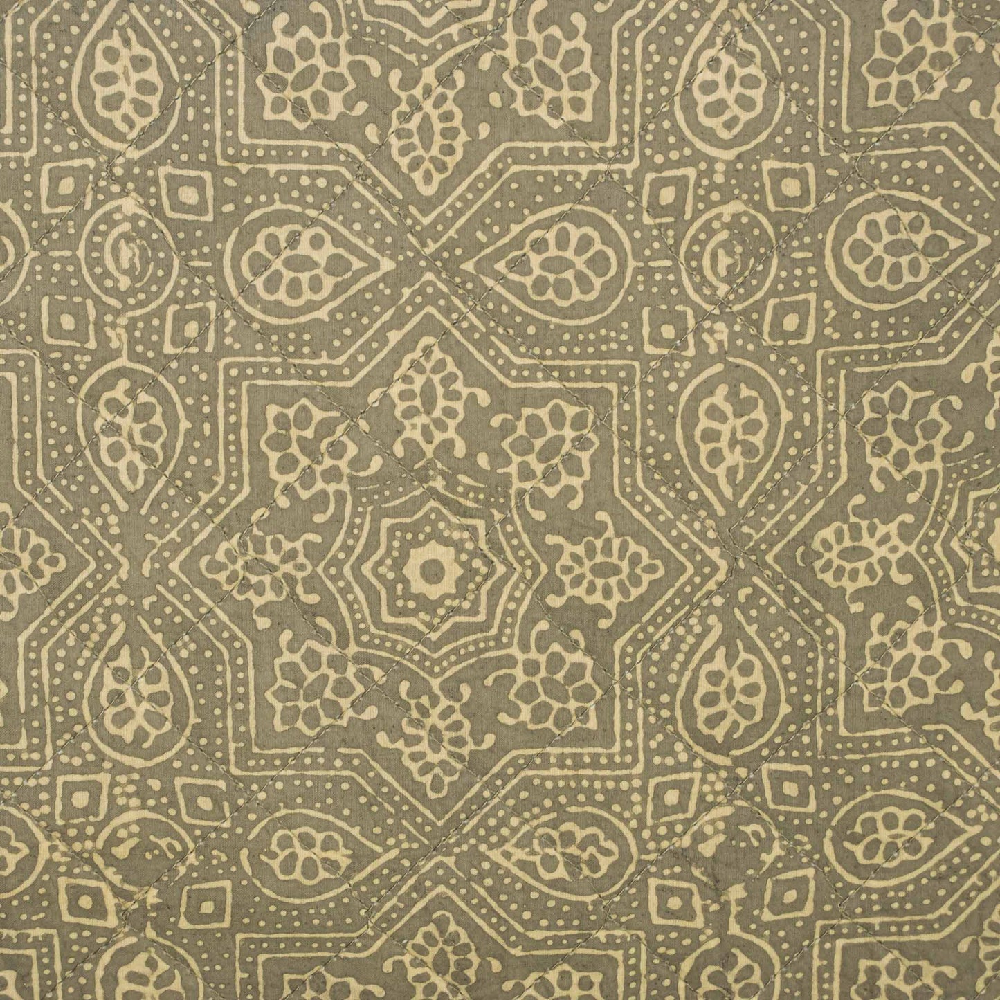 Crescent Meditation Cushion - Wind Star Block Printed, Crescents -xo