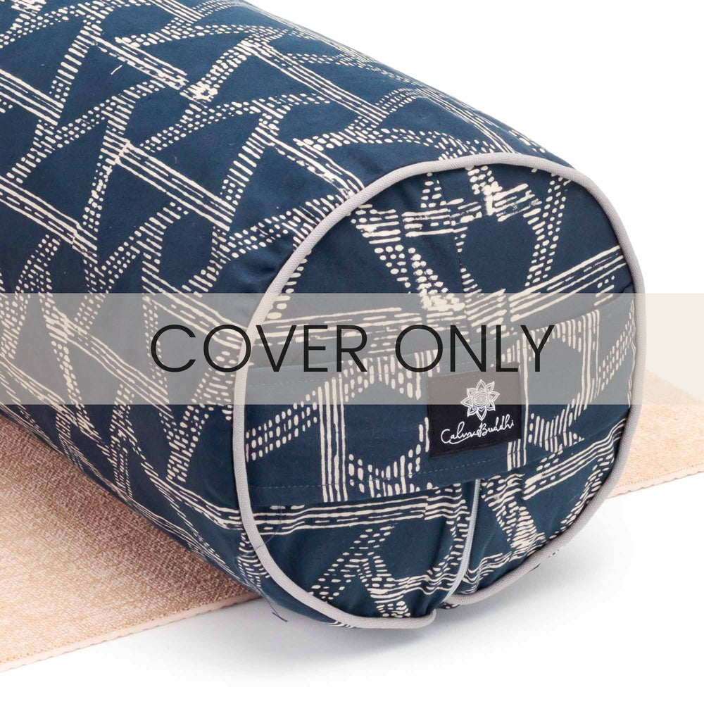 
                  
                    Deep sea blue triangle ~ Round Yoga Bolster COVER ONLY
                  
                
