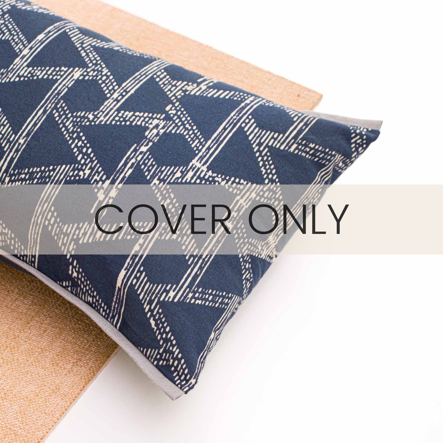 Deep sea blue yoga pillow Block Printed, Karna, Yoga Pillows -xo