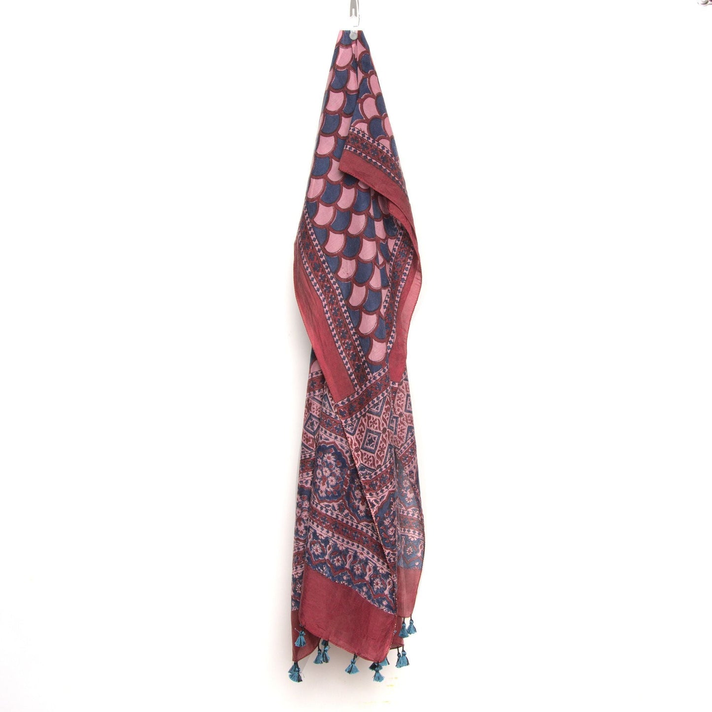Dusky Rose natural dye scarf-Gifts, Scarves-