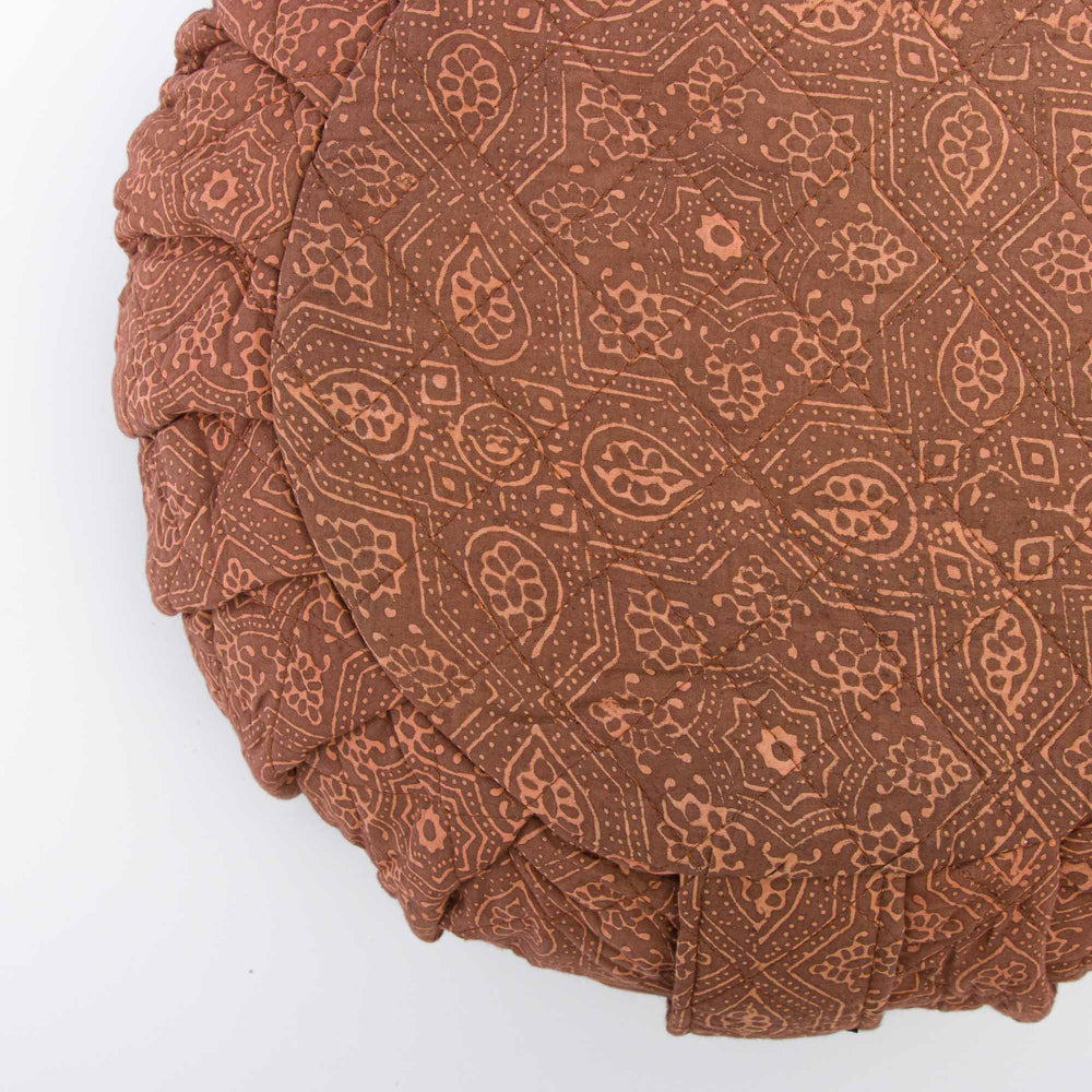 
                  
                    Earth Star - Round Meditation Cushion Zafu Block Printed, Zafus -xo
                  
                