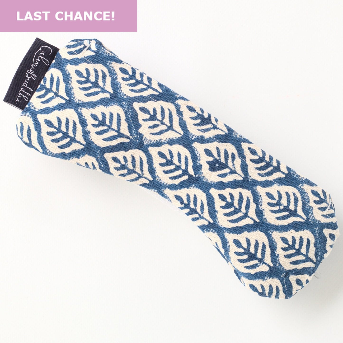 Eye Pillow - Contoured - Blue Leaf-Meditation-Block Printed, Eye Pillows-Scented-