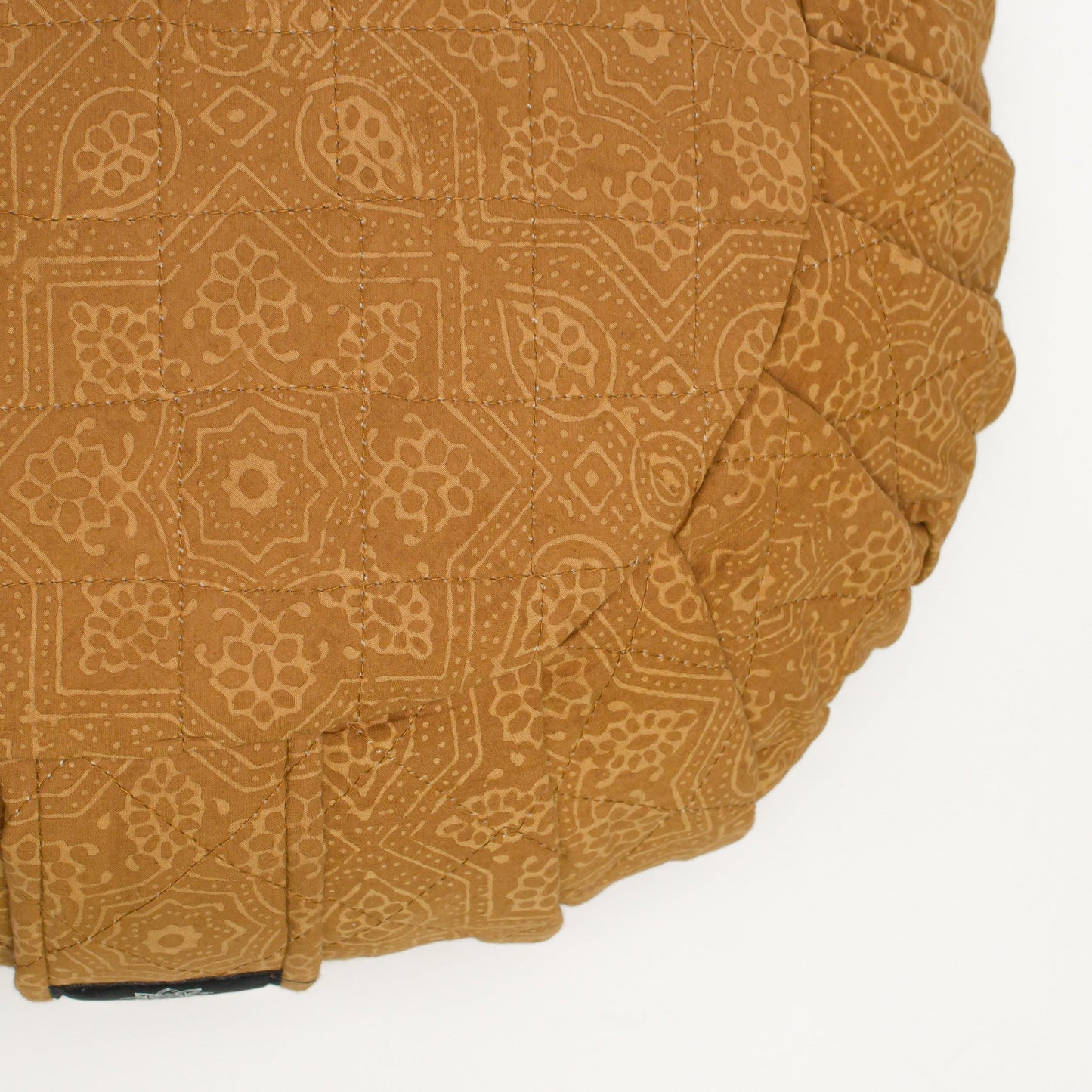 Fire Star - Round Meditation Cushion Zafu - SECOND Block Printed, Zafus -xo