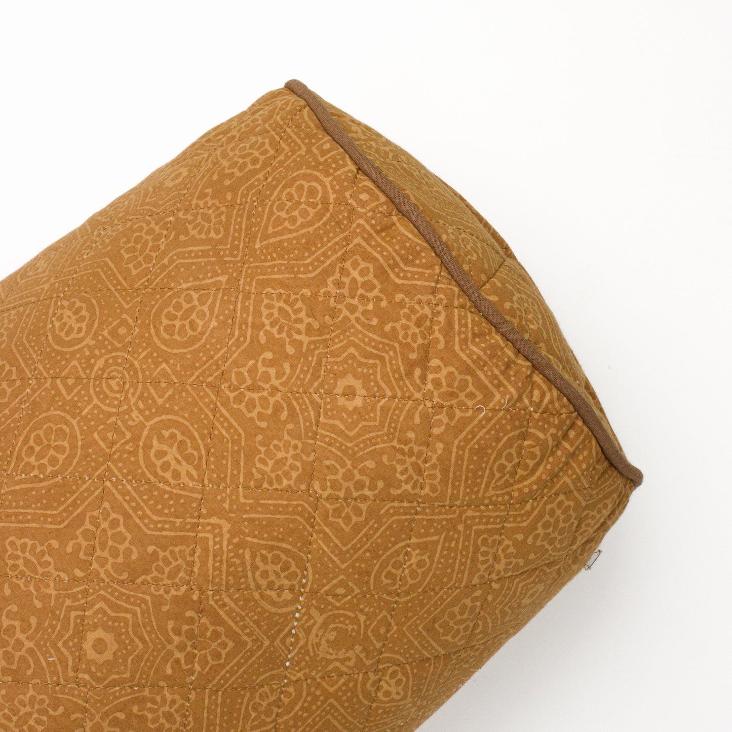 Fire Star - Round Yoga Bolster Block Printed, Round Bolsters -xo