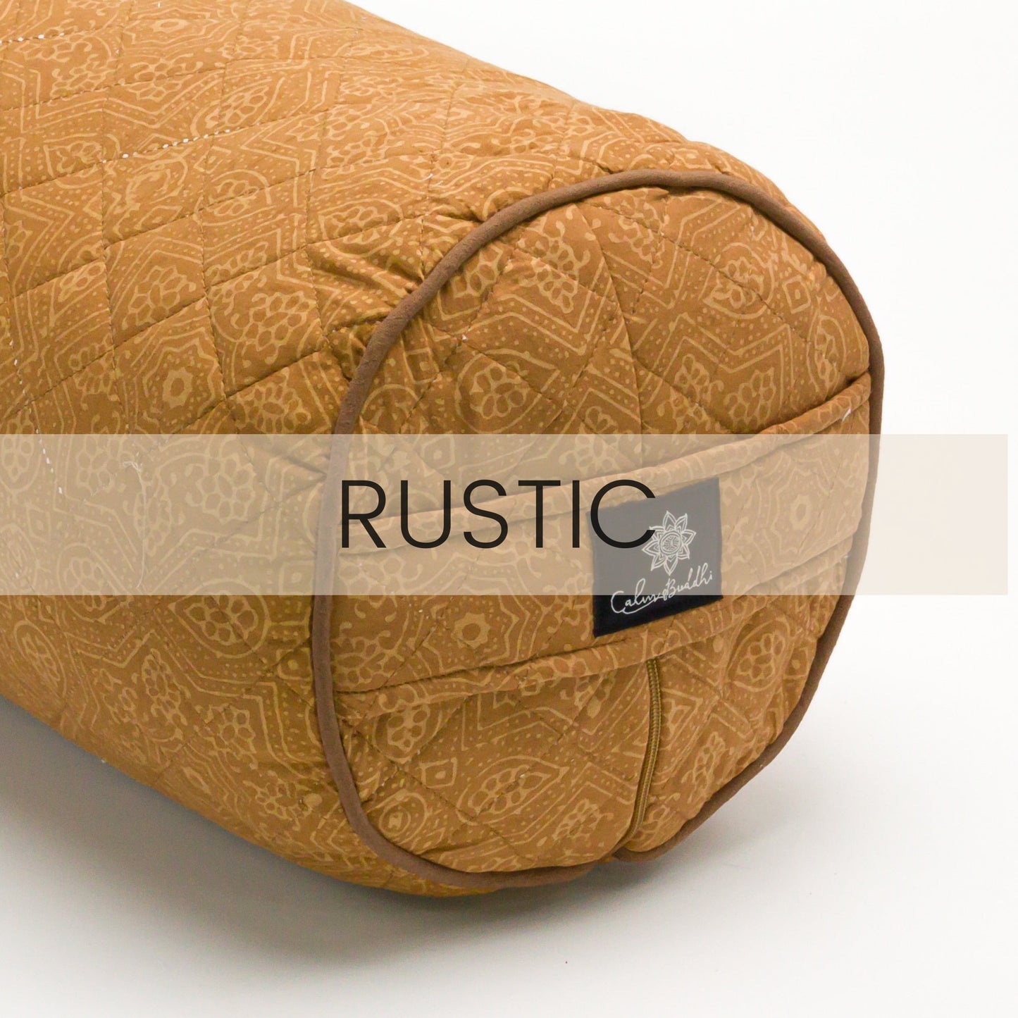 Fire Star - Round Yoga Bolster Block Printed, Round Bolsters -xo