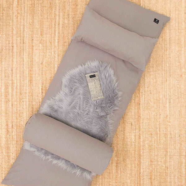 Yoga Nidra and Meditation Futon Bundle - Harmony Grey