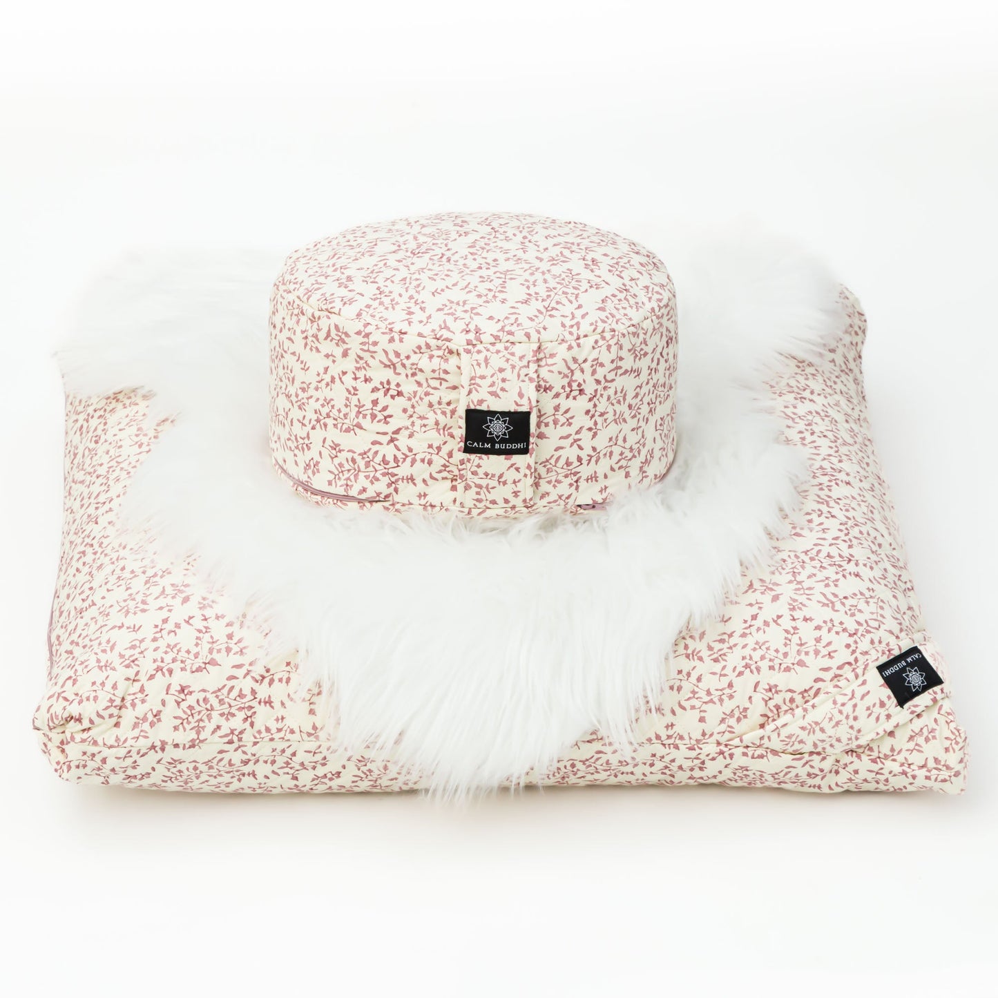 Holly Amethyst - Meditation comfort bundle Block Printed, karna, Quilted, zafuzab-set -xo