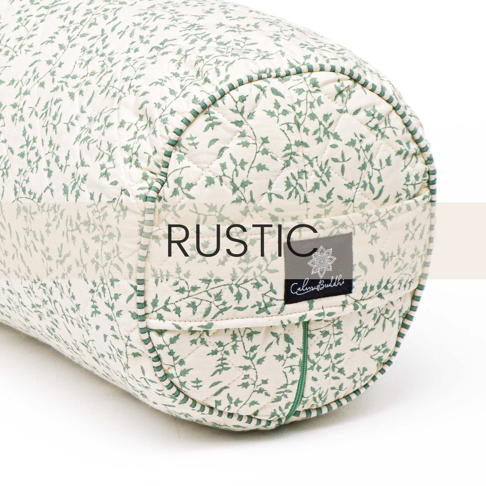 Holly - Rustic Sage Round Yoga Bolster