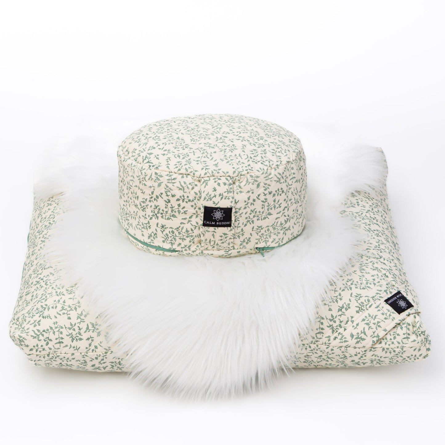 Holly Sage - Meditation comfort bundle Block Printed, karna, Quilted, zafuzab-set -xo