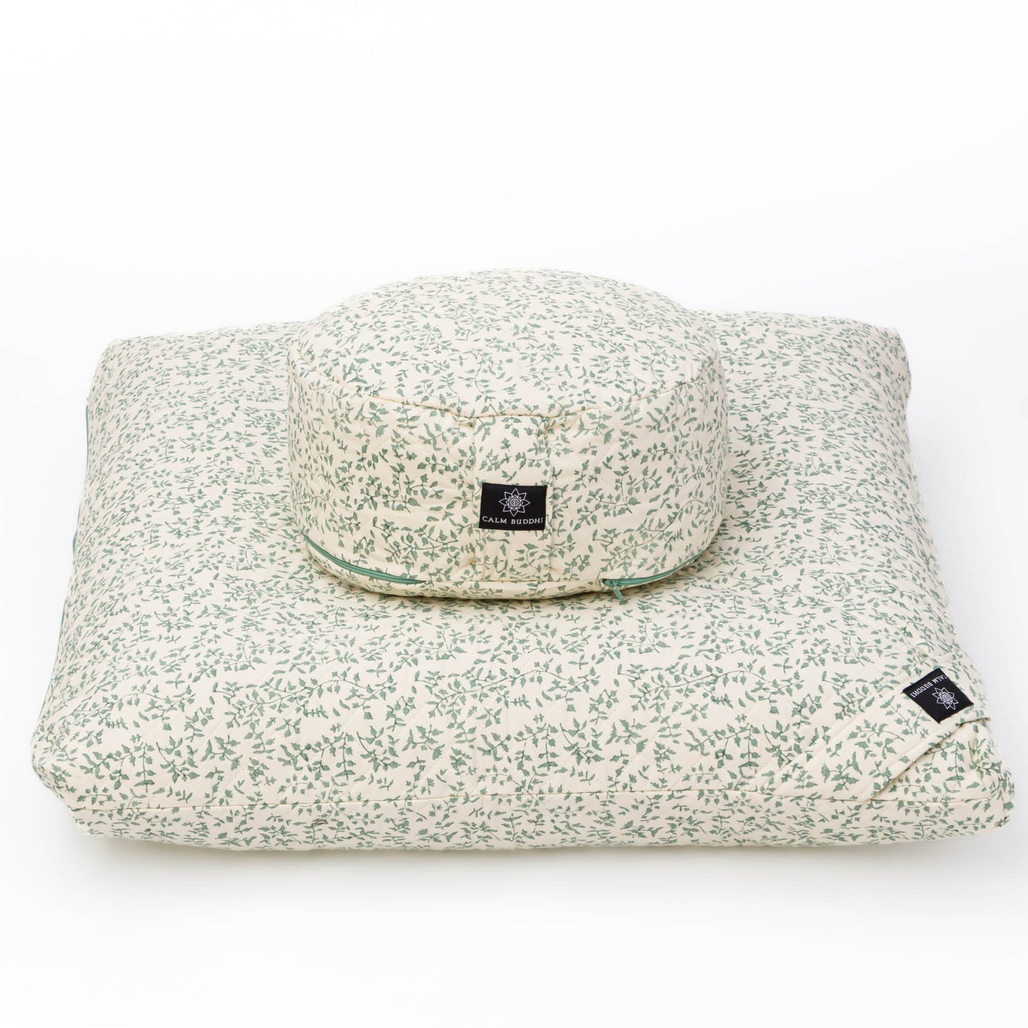 Holly Sage - Meditation comfort bundle Block Printed, karna, Quilted, zafuzab-set -xo