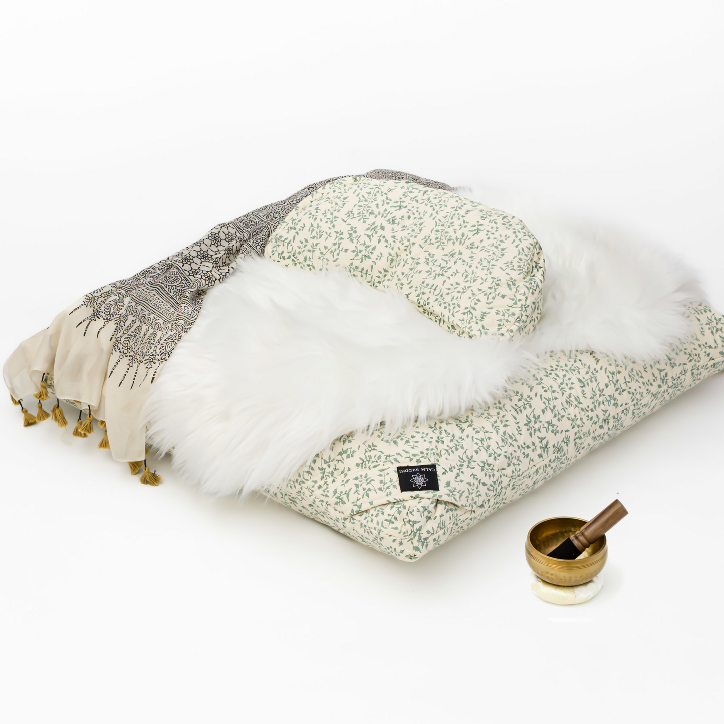 Holly Sage - Meditation comfort bundle Block Printed, karna, Quilted, zafuzab-set -xo