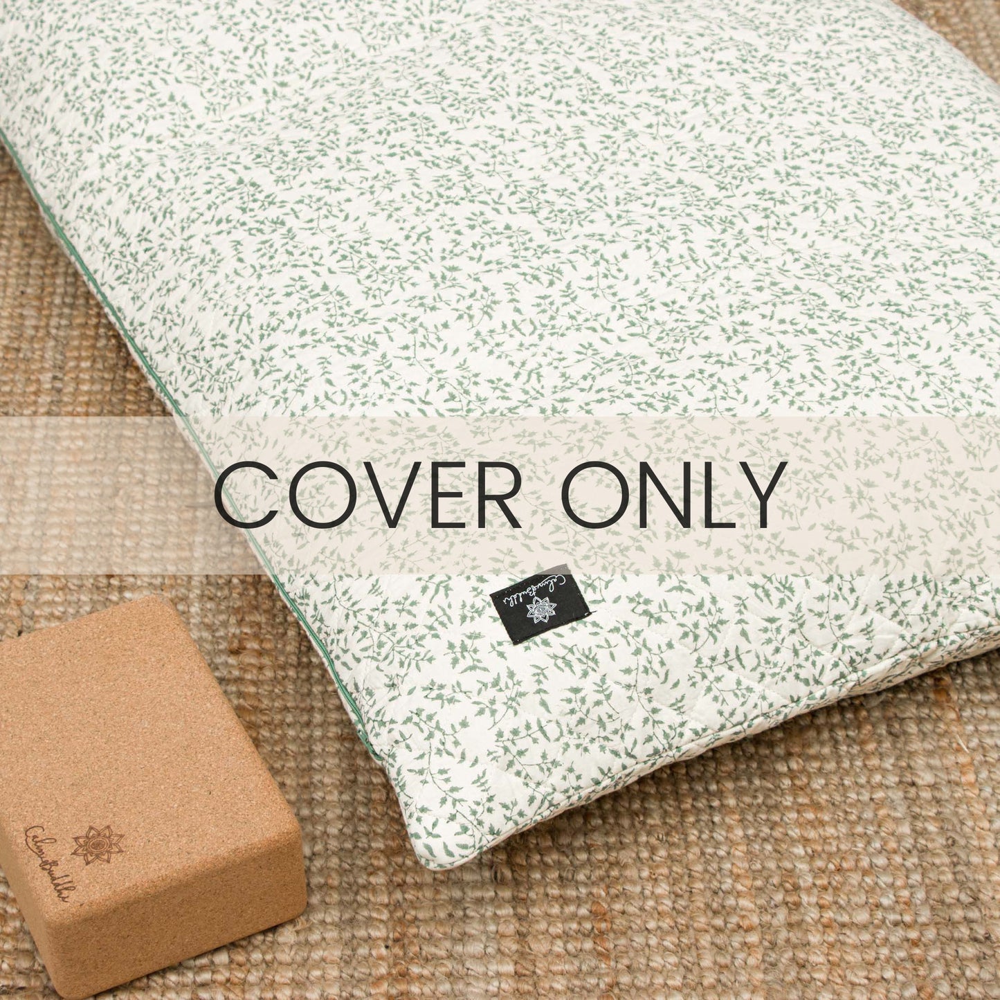 Holly - Sage Yoga Nidra and Meditation Futon Block Printed, Futons, karna, sage -xo