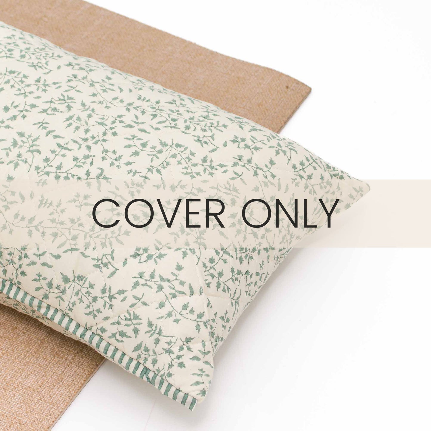 Holly - Sage Yoga Pillow Block Printed, karna, sage, Yoga Pillows -xo