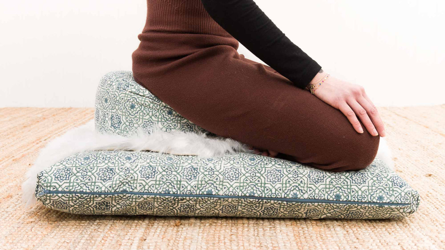 The Posture Of Meditation on a Cushion