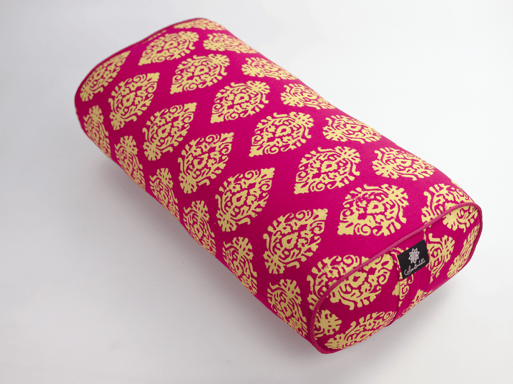 
                  
                    Indian Motif Fuchsia Oval Yoga Bolster-Yoga Bolster-Block Printed, Oval Bolsters-
                  
                