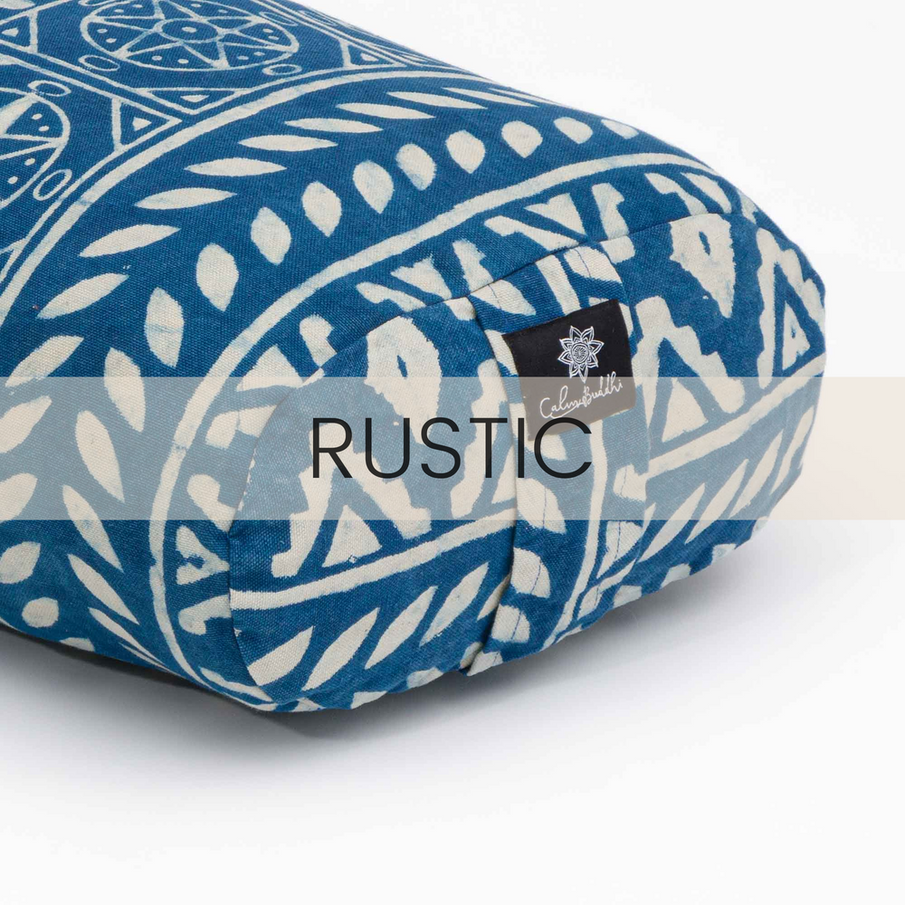 Indigo Dreams ~ Rustic Oval Yoga Bolster