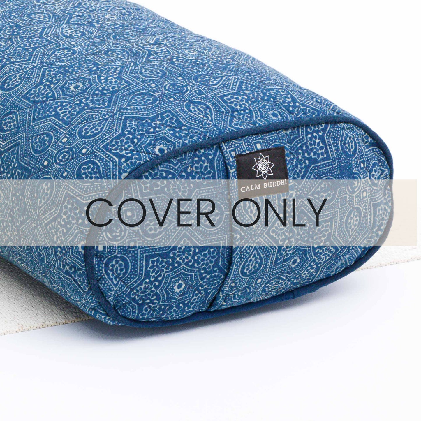 Indigo Star (Water) - Oval Yoga Bolster Block Printed, Oval Bolsters -xo