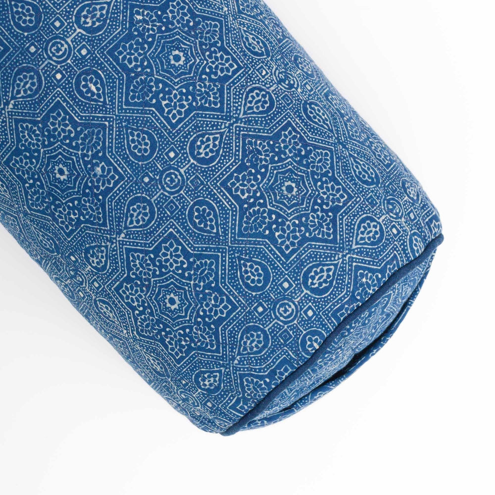 
                  
                    Indigo Star (Water) - Round Yoga Bolster Block Printed, Round Bolsters -xo
                  
                