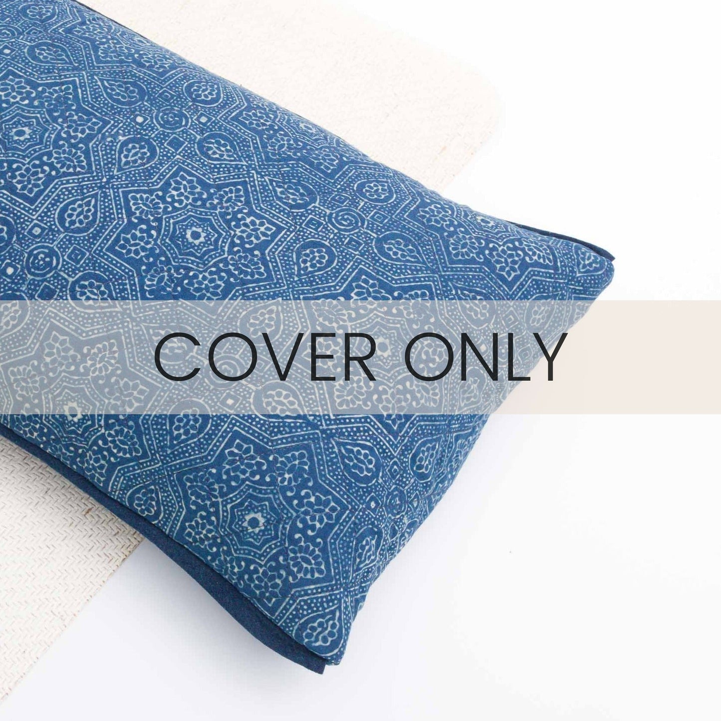 Indigo Star (Water) - Yoga Pillow Block Printed, Yoga Pillows -xo