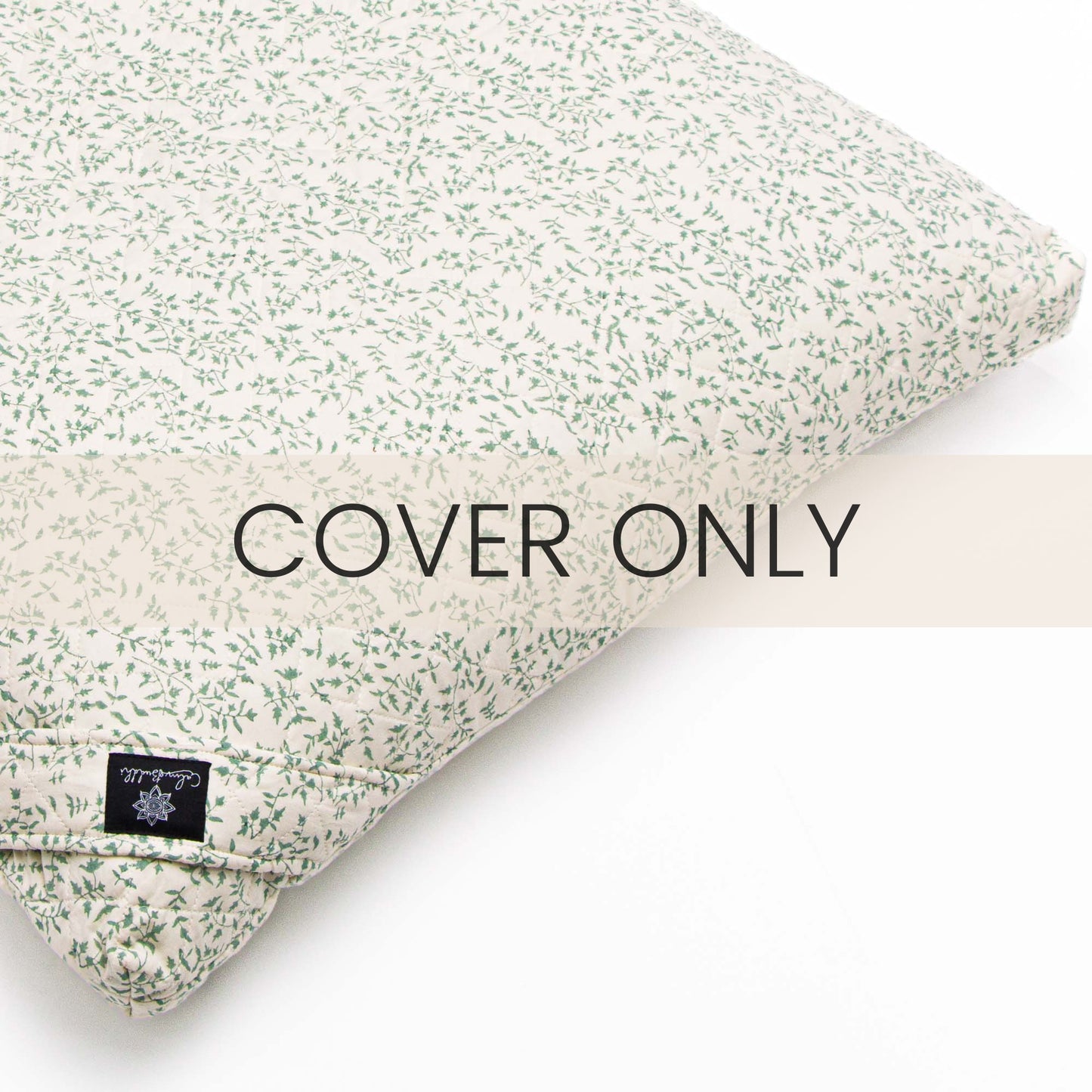 Meditation Cushion - Holly Sage Zabuton Block Printed, karna, sage, Zabutons -xo