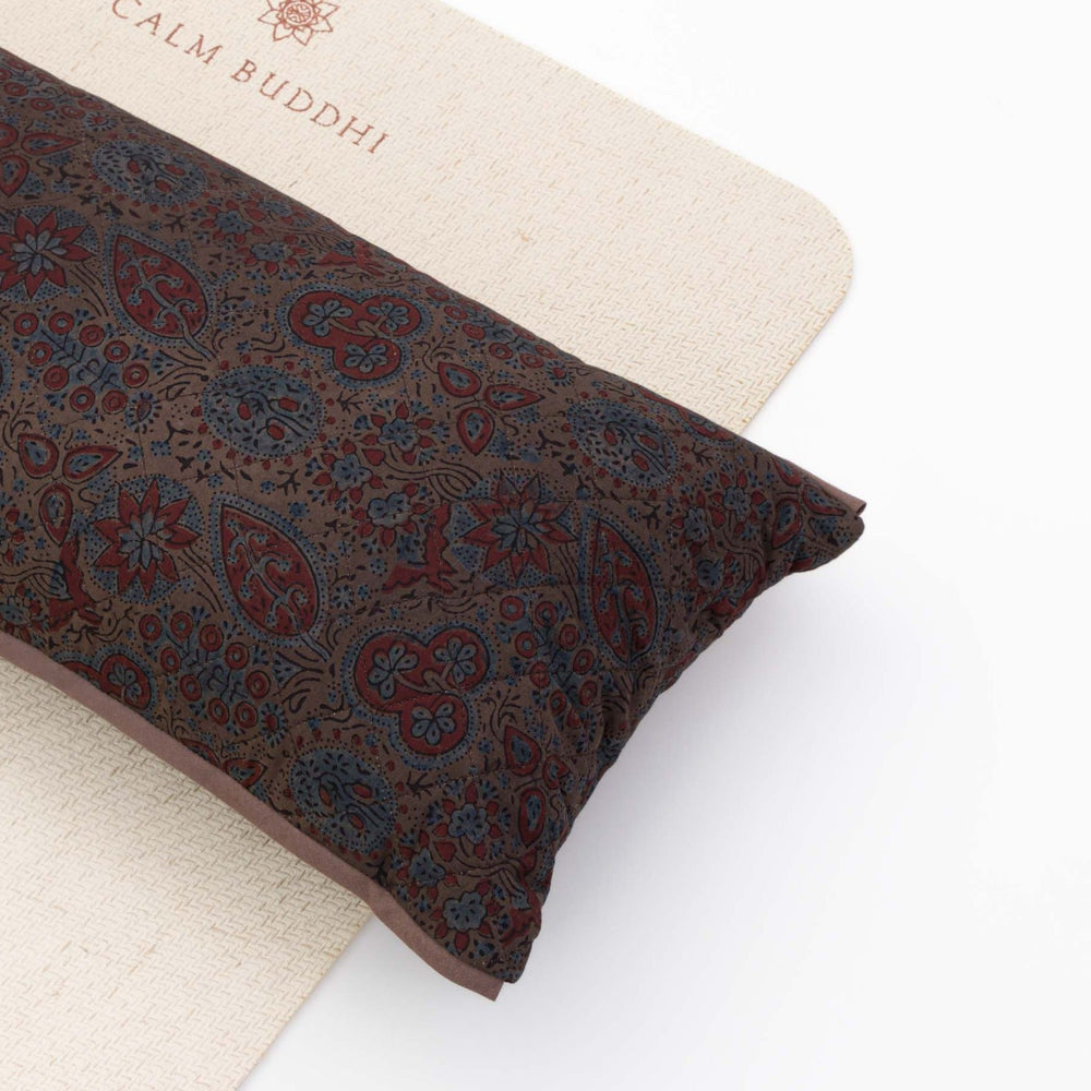 Midnight Fig - Yoga Pillow Block Printed, Yoga Pillows -xo
