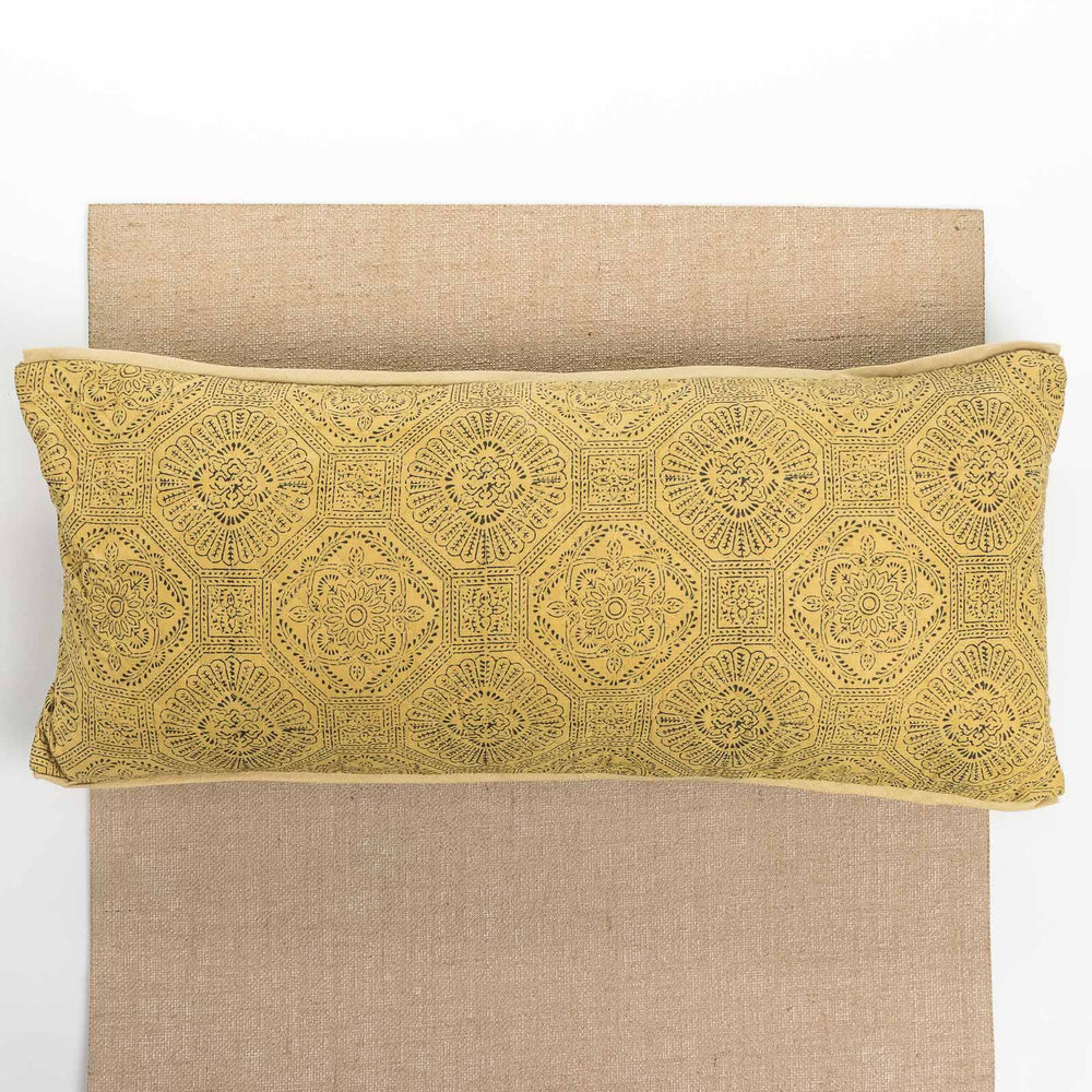
                  
                    Mustard Flower - Yoga Pillow Block Printed, Yoga Pillows -xo
                  
                