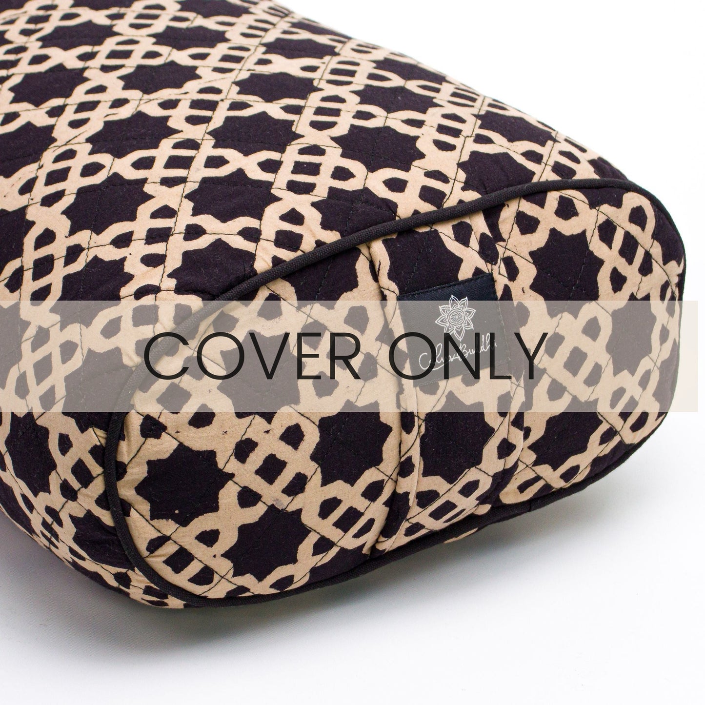 Oval yoga bolster- Akasha-Block Printed, Oval Bolsters-xo