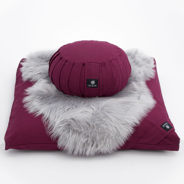 Meditation Cushion Set - Plum