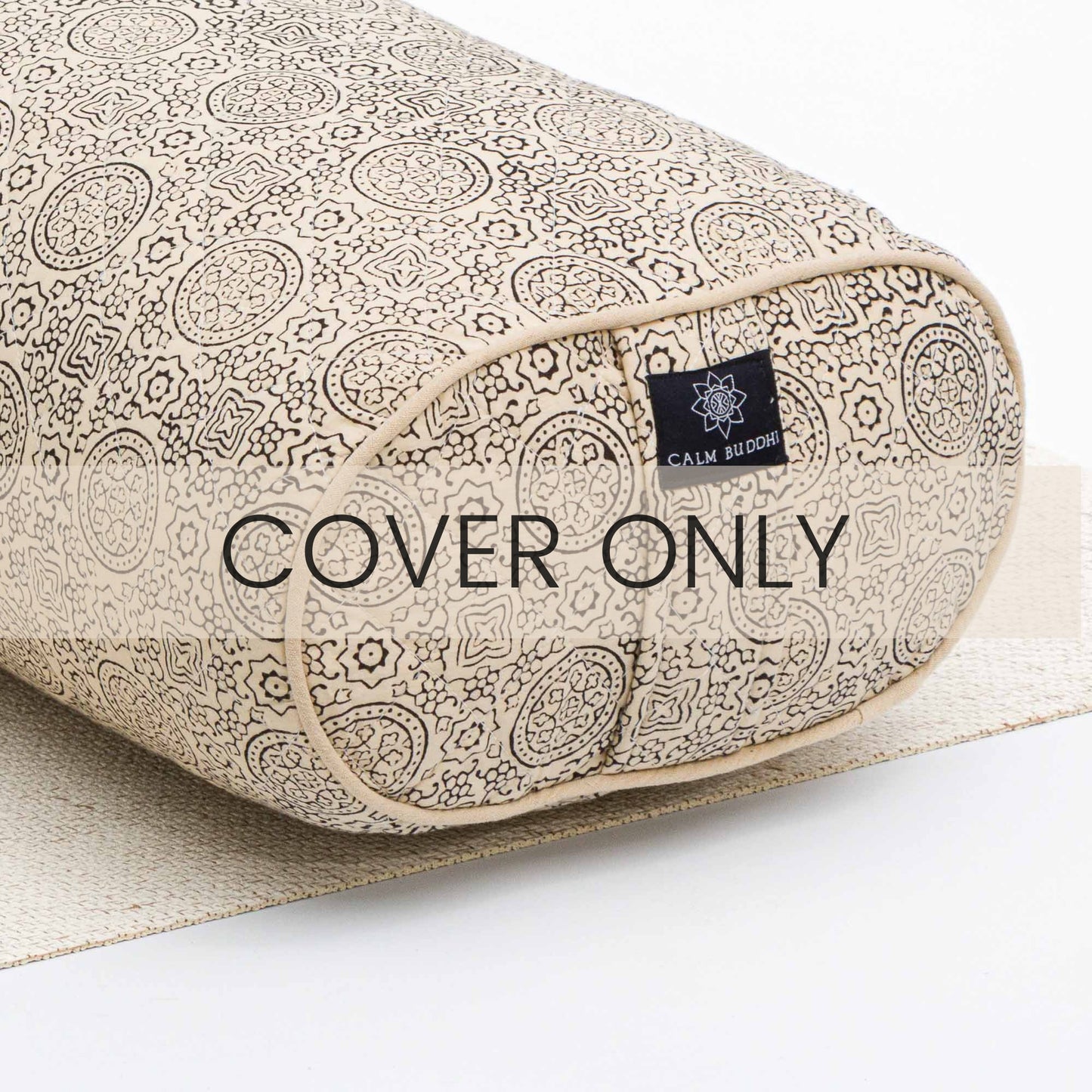 Pure Riyal - Oval Yoga Bolster Block Printed, Oval Bolsters, Pure Riyal -xo