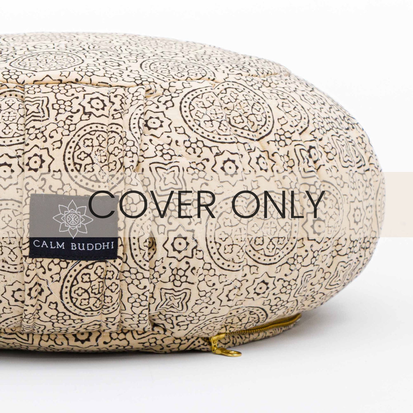 Pure Riyal - Round Meditation Cushion Zafu Block Printed, Pure Riyal, Zafus -xo
