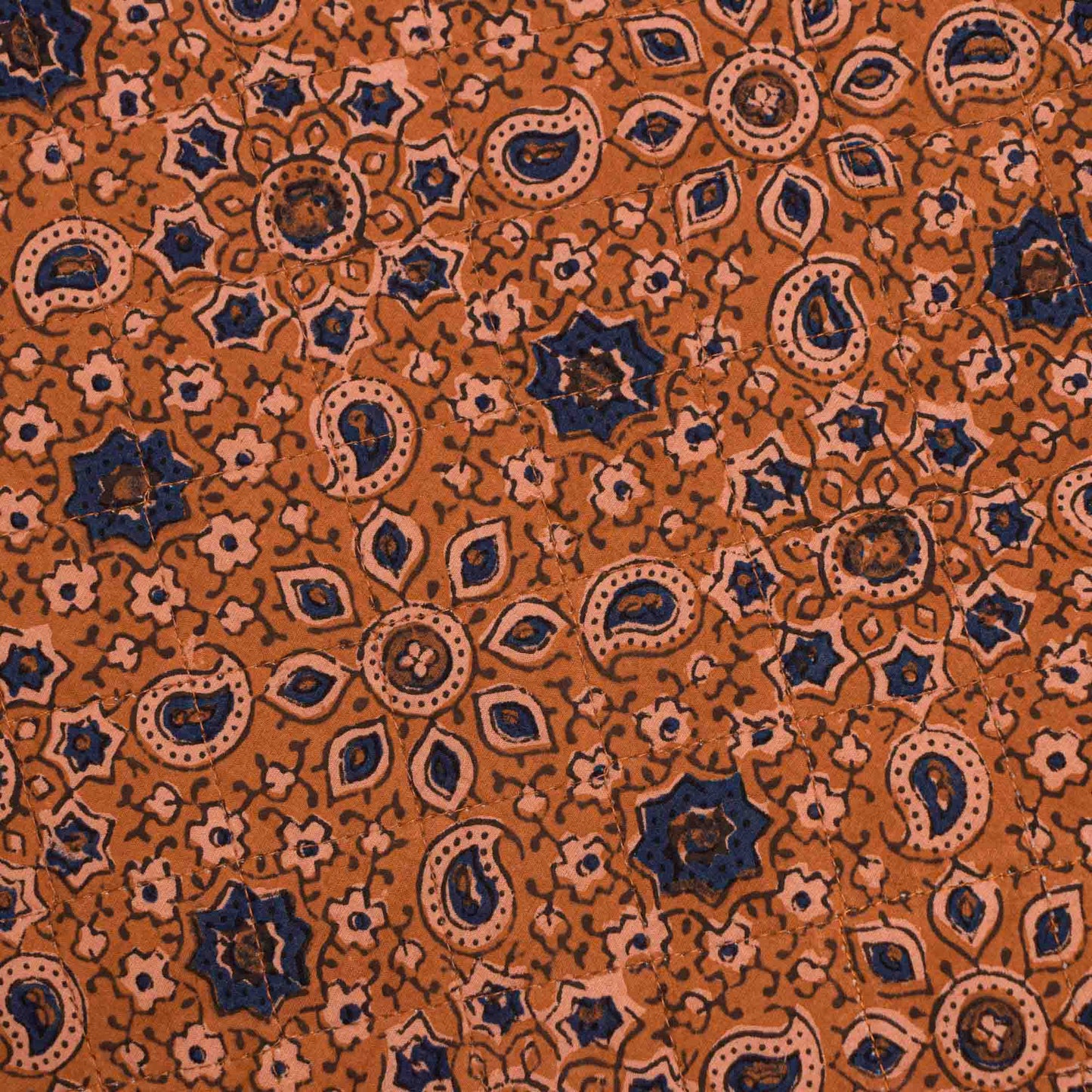 Rondo Mod Meditation Cushion ~ Rusty Ajrakh Rondos -xo