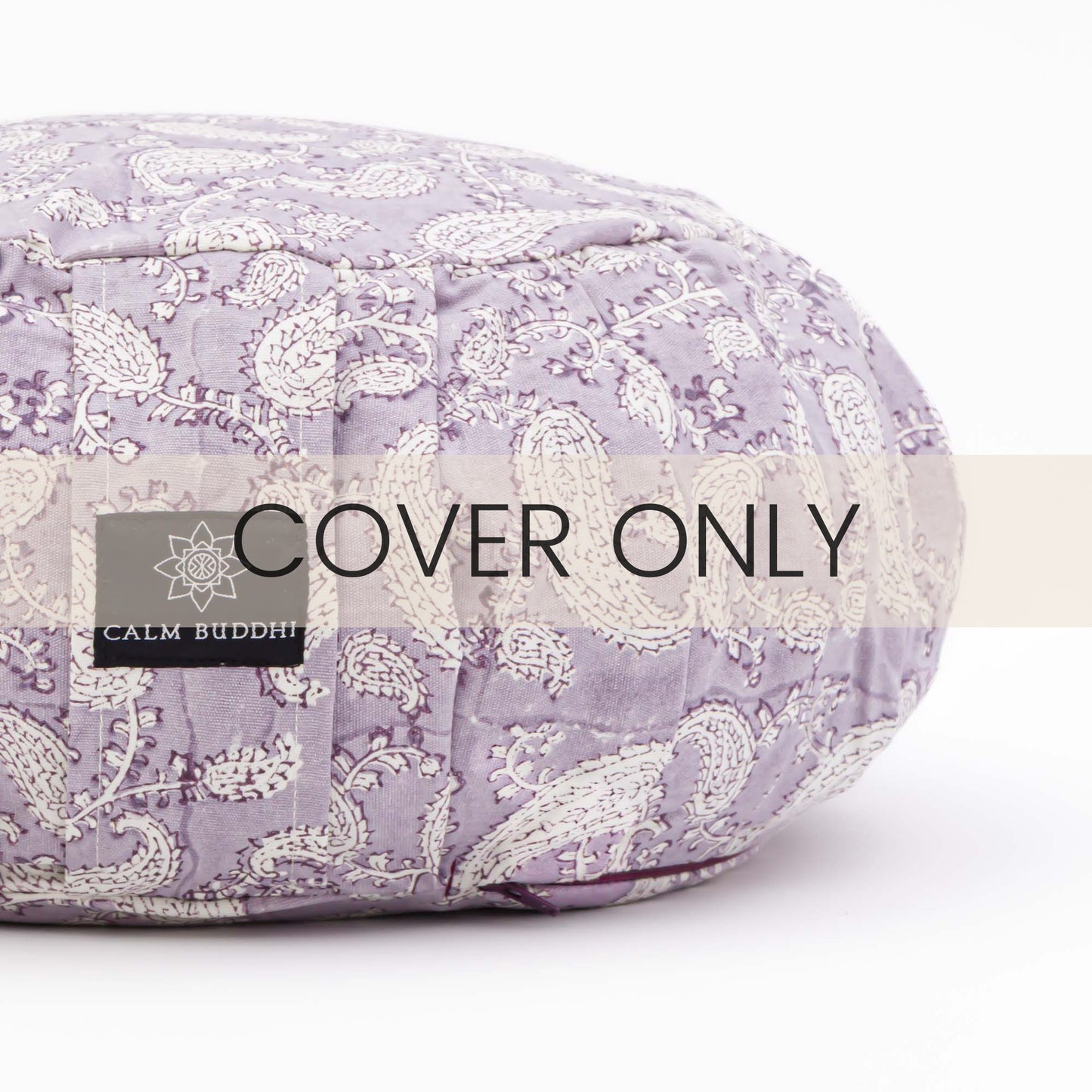 Round Meditation Cushion ~Ananda Paisley Ananda, Block Printed, Zafus -xo