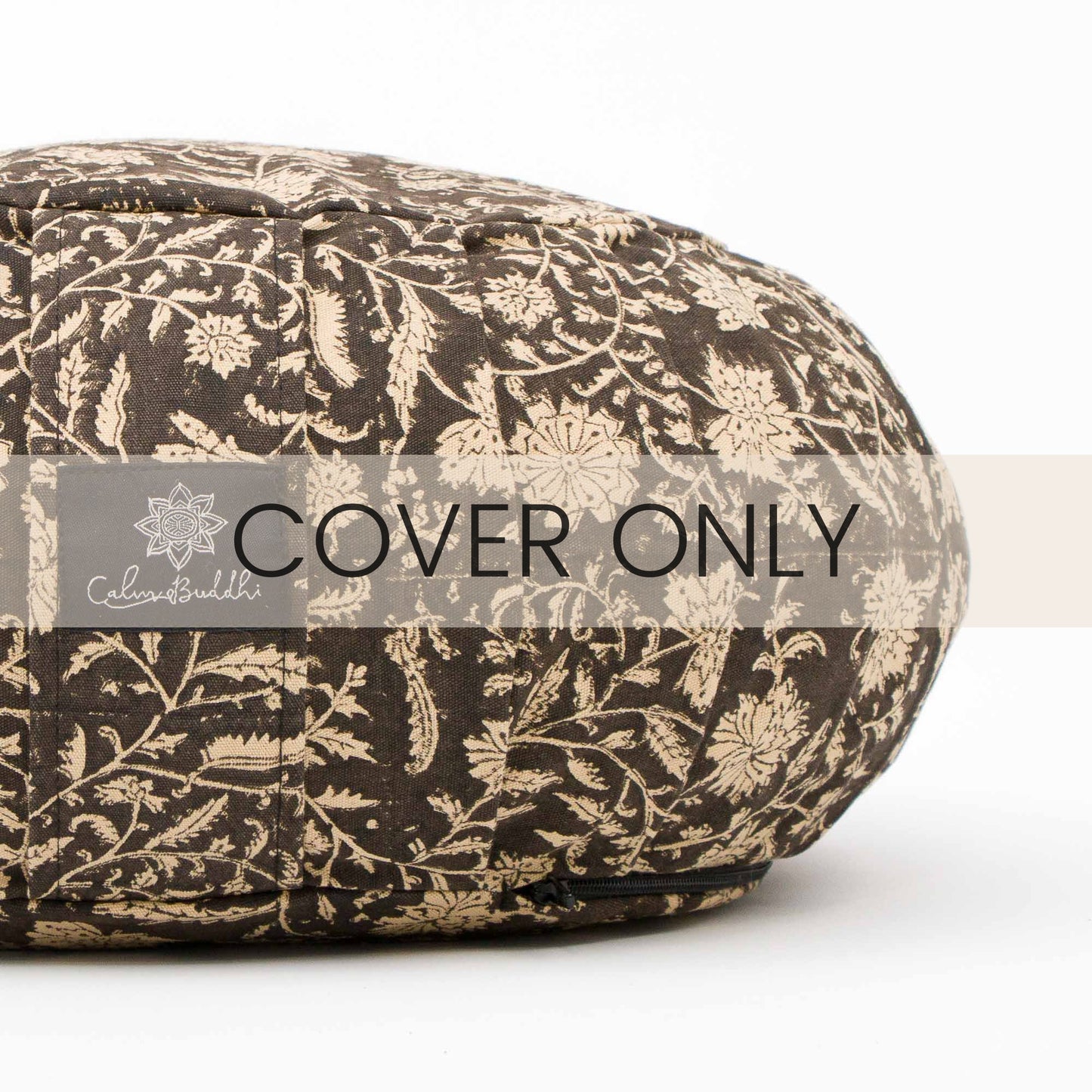 Round Meditation Cushion ~ Bhumi Garden Block Printed, karna, Zafus -xo