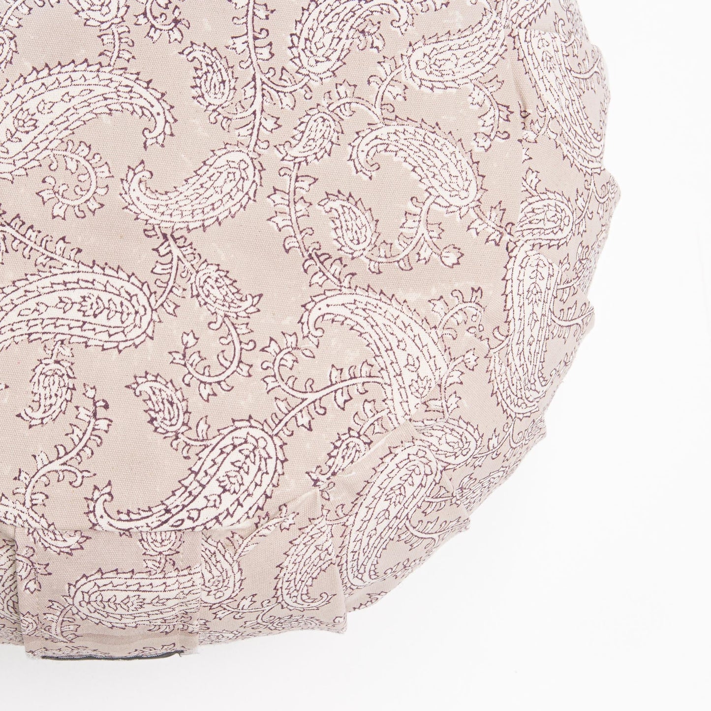 
                  
                    Round Meditation Cushion ~Jyoti Paisley Block Printed, Zafus -xo
                  
                