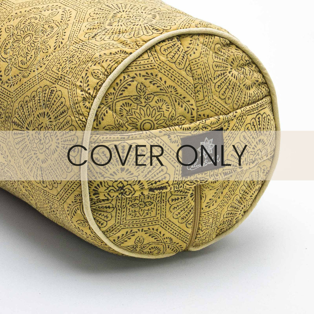 Round Yoga Bolster - Mustard Flower COVER ONLY