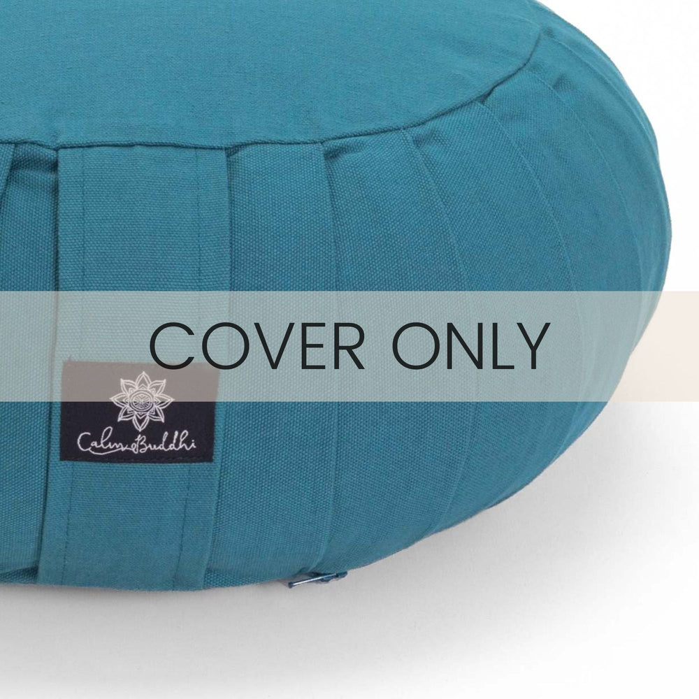 Round meditation cushion - teal COVER ONLY