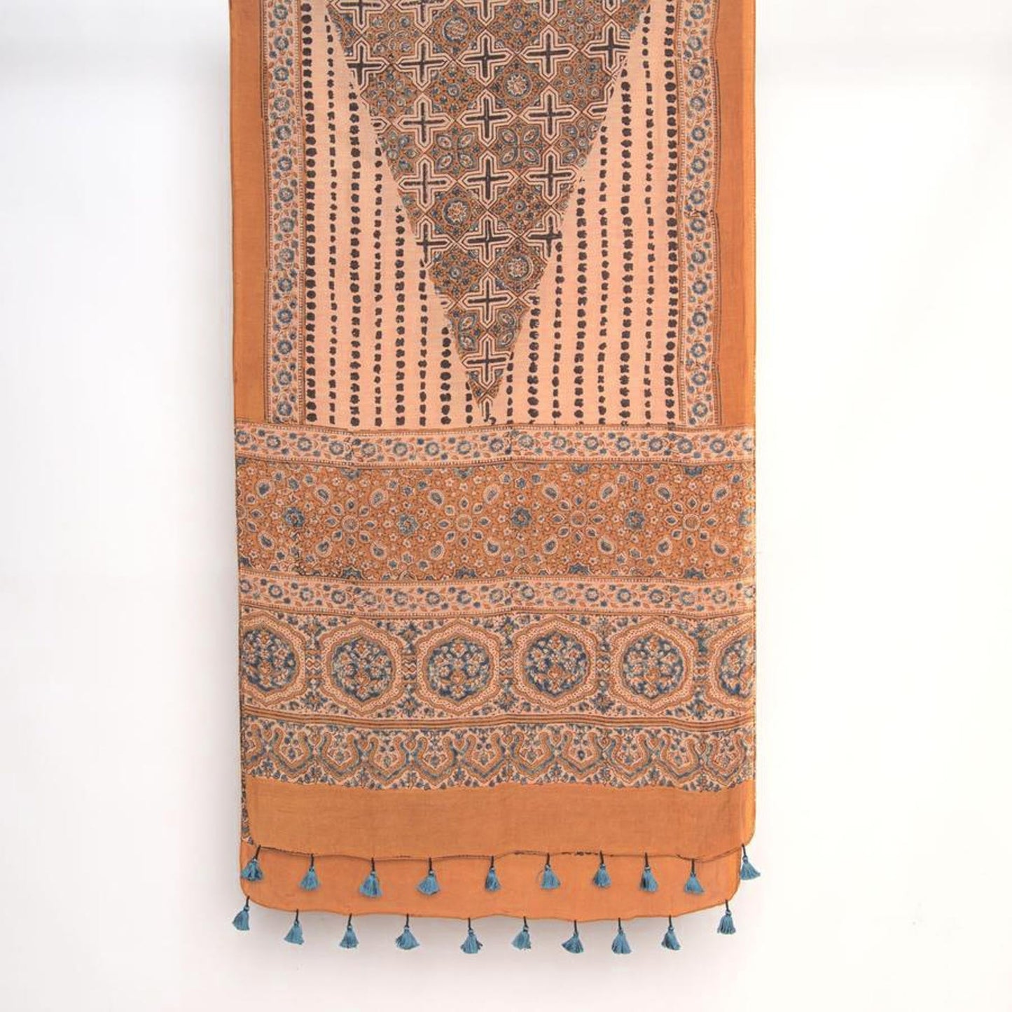 Rusty Ajrakh Natural Dye Scarf Gifts, Scarves -xo