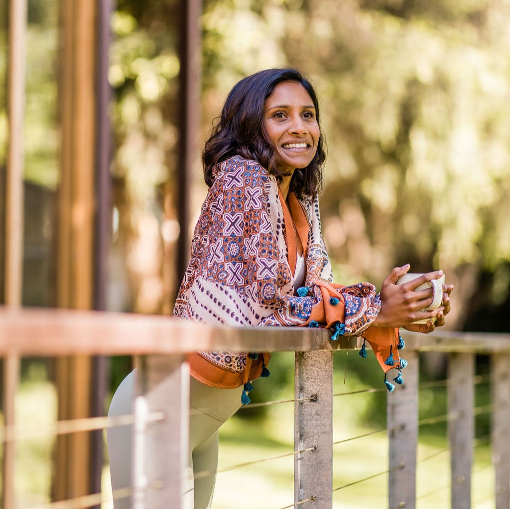 Rusty Ajrakh Natural Dye Scarf Gifts, Scarves -xo