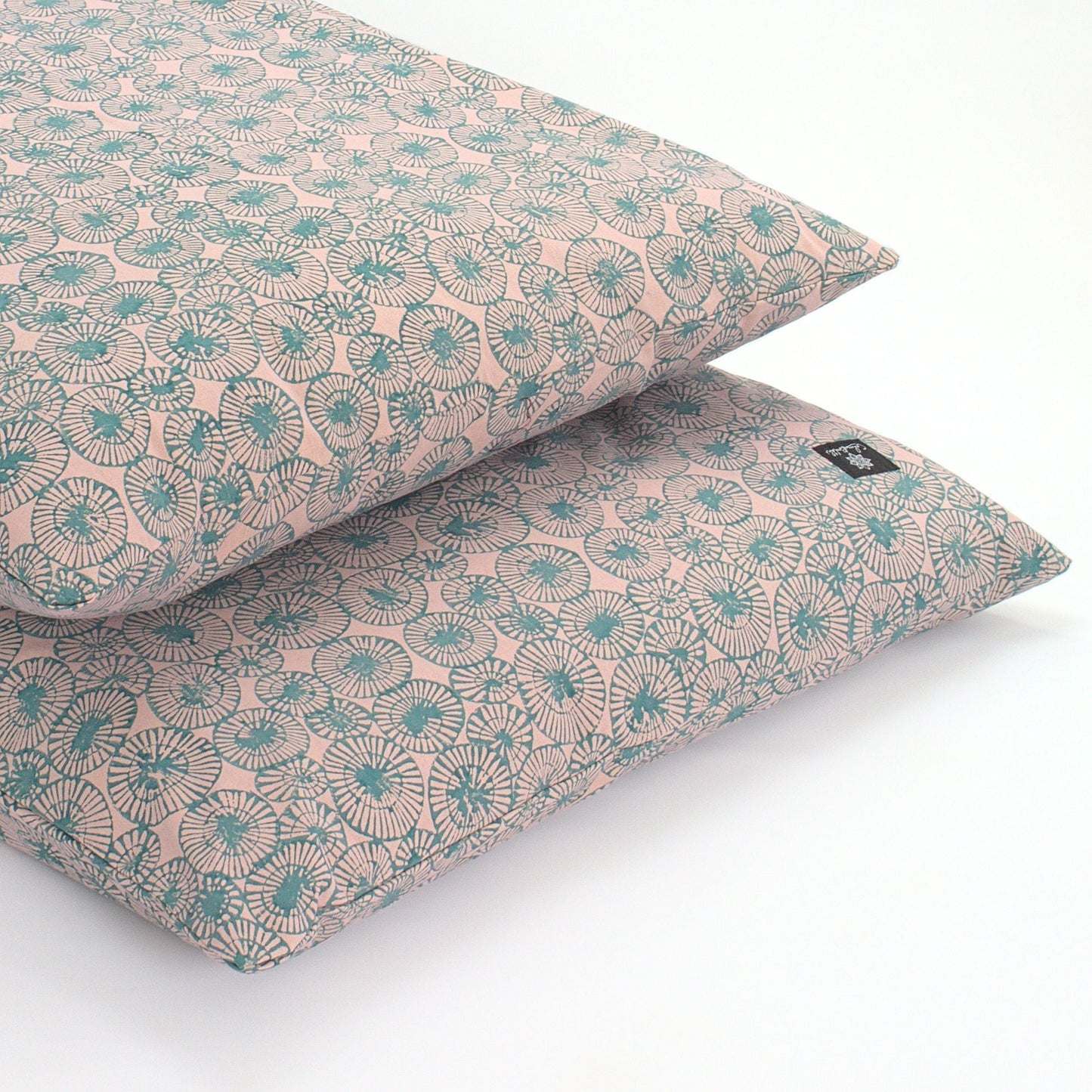 Teal Chakra Yoga Nidra and Meditation Futon-Meditation-Block Printed, Futons-