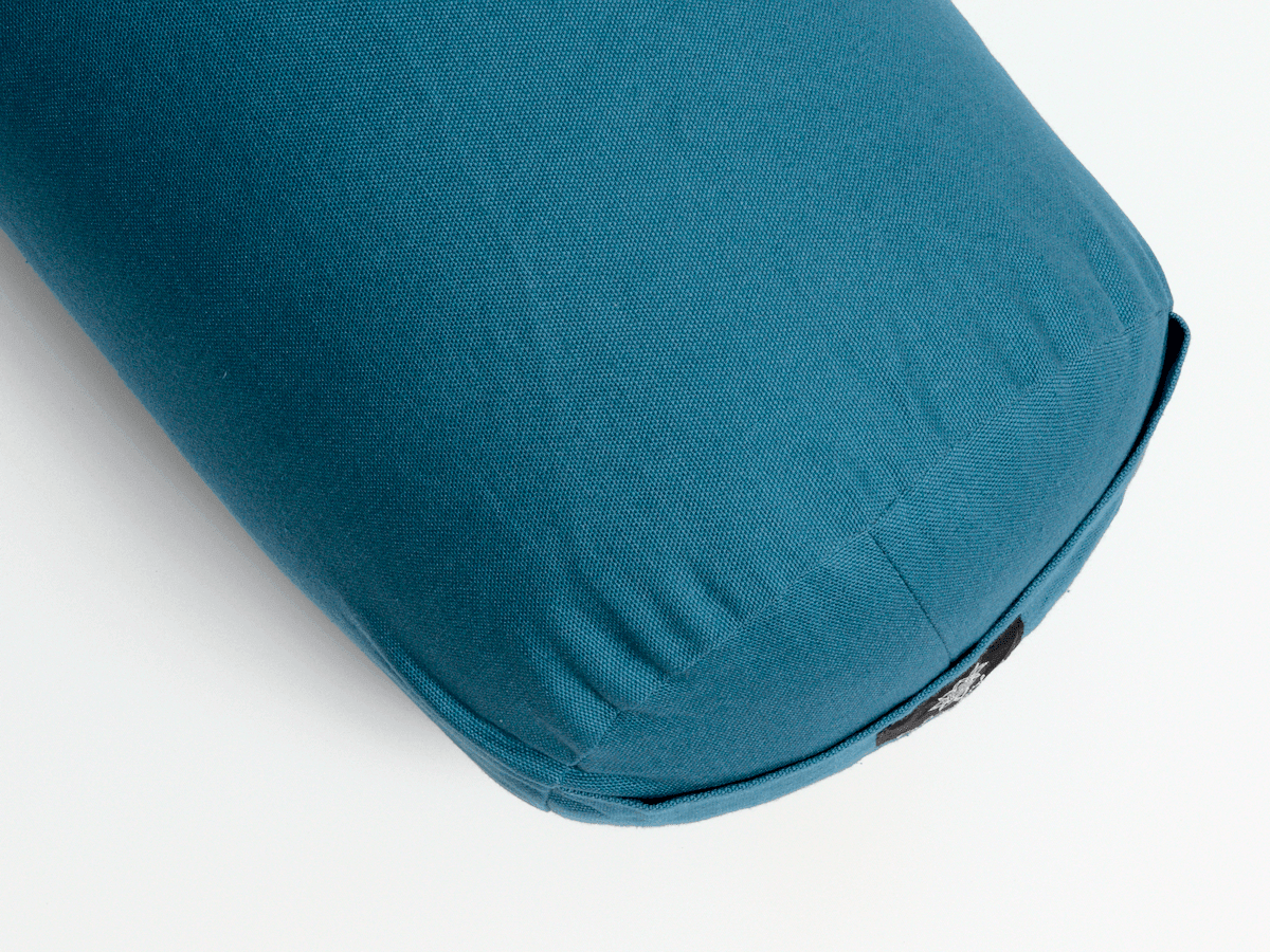 Teal Round Yoga Bolster-Yoga Bolster-Classic, Round Bolsters-
