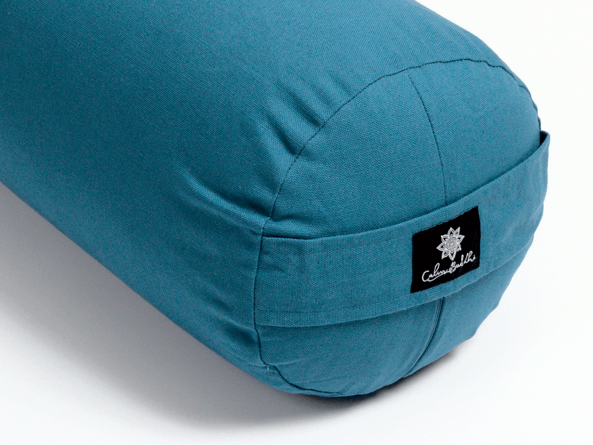 Teal Round Yoga Bolster-Yoga Bolster-Classic, Round Bolsters-